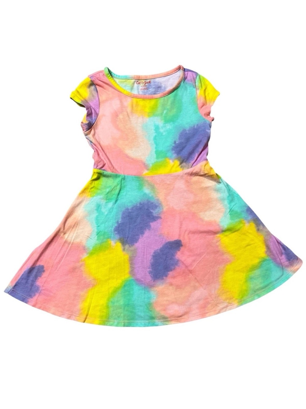 Cat Jack Target Tie Dye Girls Fit Flare Dress Size Small